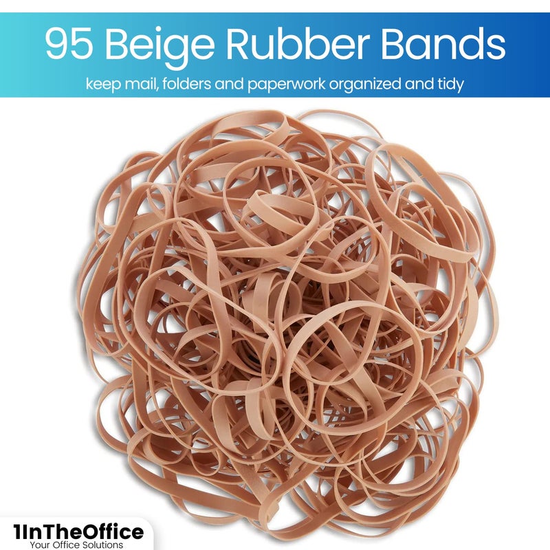 1InTheOffice Rubber Band Size 64  Rubber Bands #64  Thick Rubber Bands  Heavy Duty Rubber Bands  Beige  Size 64  95 Pack - Image 3